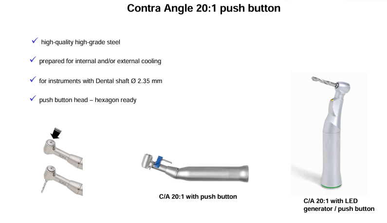 Push Button Angle Buy 20:1 Contra Angle Push Button Handpiece | Order Item 5053 Online